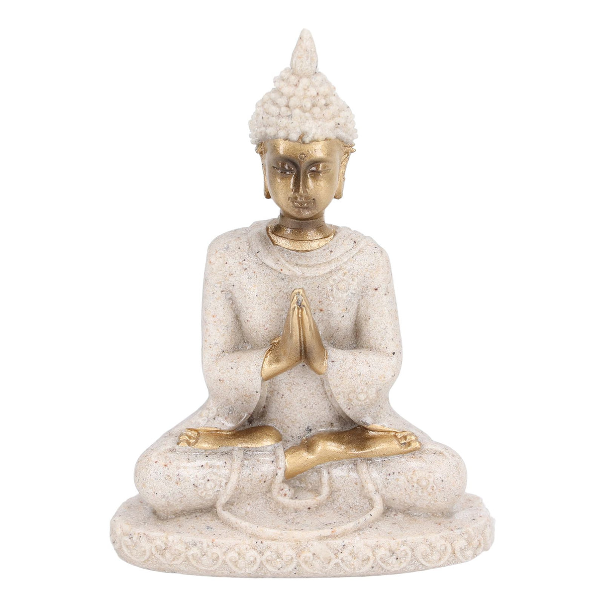 Buddha Statue Artisan Craftsmanship Clear Engraving Strong Frost Resistance Resin Meditating Buddha Statue for Hallway8138