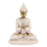 Buddha Statue Artisan Craftsmanship Clear Engraving Strong Frost Resistance Resin Meditating Buddha Statue for Hallway8138