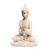 Buddha Statue Artisan Craftsmanship Clear Engraving Strong Frost Resistance Resin Meditating Buddha Statue for Hallway8138