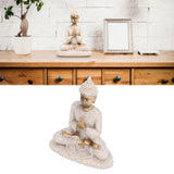 Buddha Statue Artisan Craftsmanship Clear Engraving Strong Frost Resistance Resin Meditating Buddha Statue for Hallway8138