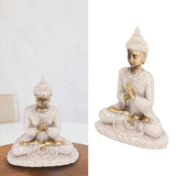 Buddha Statue Artisan Craftsmanship Clear Engraving Strong Frost Resistance Resin Meditating Buddha Statue for Hallway8138 - Extra Image