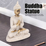 Buddha Statue Artisan Craftsmanship Clear Engraving Strong Frost Resistance Resin Meditating Buddha Statue for Hallway8138