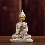Buddha Statue Artisan Craftsmanship Clear Engraving Strong Frost Resistance Resin Meditating Buddha Statue for Hallway8138 - Extra Image