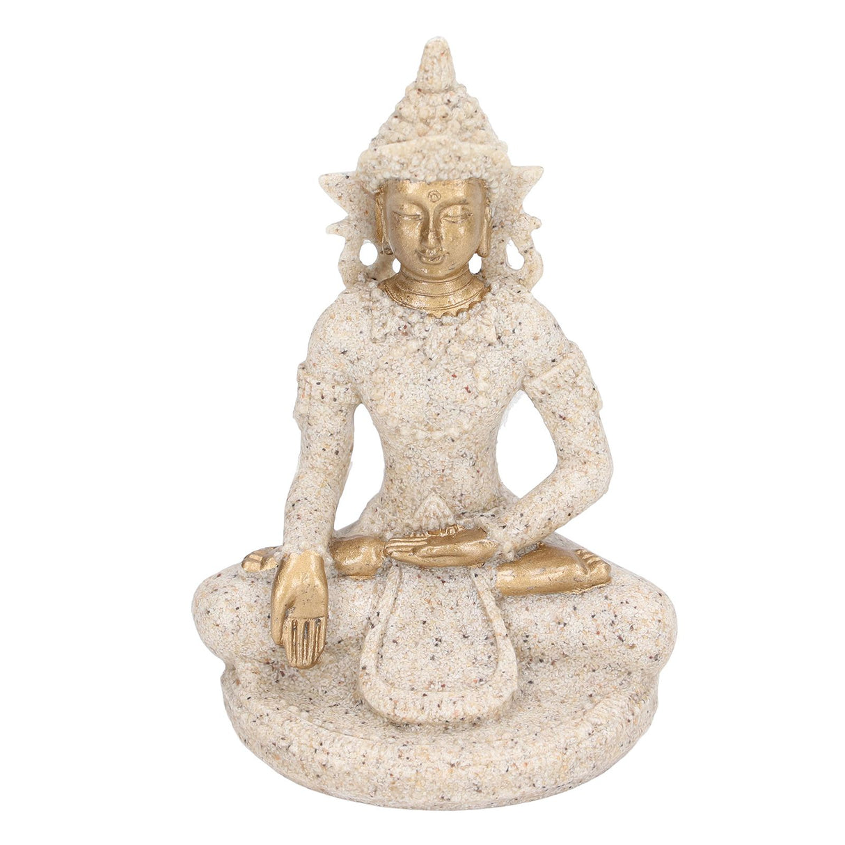 Buddha Statue Artisan Craftsmanship Clear Engraving Strong Frost Resistance Resin Meditating Buddha Statue for Hallway8135