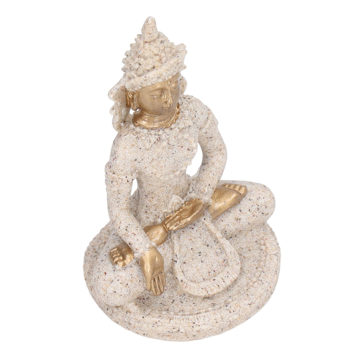 Buddha Statue Artisan Craftsmanship Clear Engraving Strong Frost Resistance Resin Meditating Buddha Statue for Hallway8135