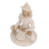 Buddha Statue Artisan Craftsmanship Clear Engraving Strong Frost Resistance Resin Meditating Buddha Statue for Hallway8135