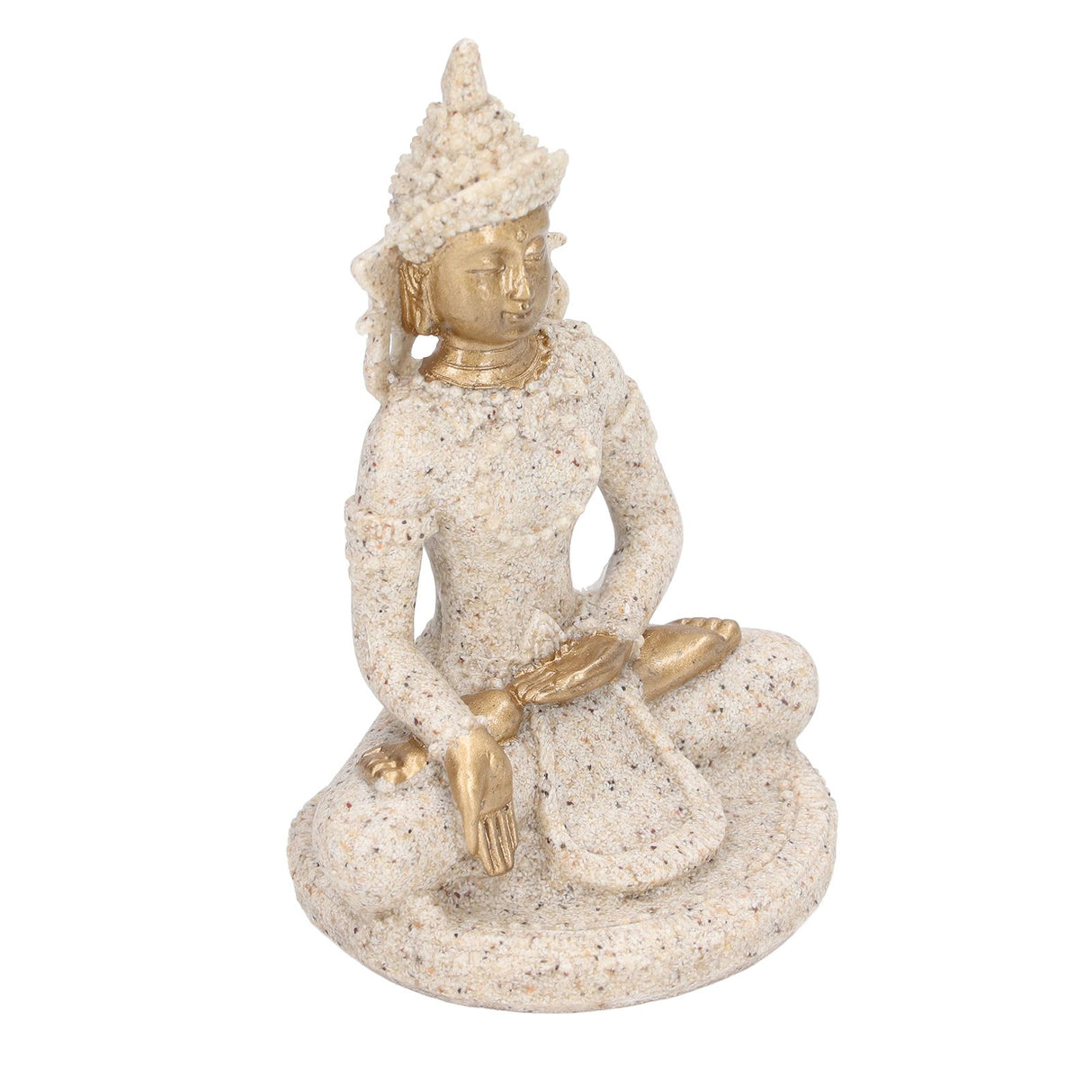 Buddha Statue Artisan Craftsmanship Clear Engraving Strong Frost Resistance Resin Meditating Buddha Statue for Hallway8135