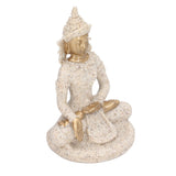 Buddha Statue Artisan Craftsmanship Clear Engraving Strong Frost Resistance Resin Meditating Buddha Statue for Hallway8135 - Close-Up Angle