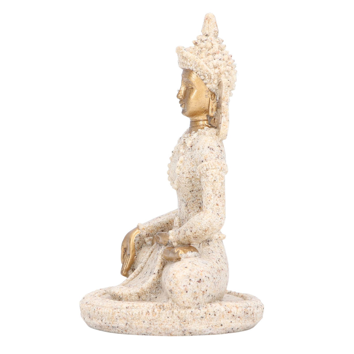 Buddha Statue Artisan Craftsmanship Clear Engraving Strong Frost Resistance Resin Meditating Buddha Statue for Hallway8135