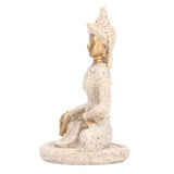 Buddha Statue Artisan Craftsmanship Clear Engraving Strong Frost Resistance Resin Meditating Buddha Statue for Hallway8135