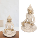Buddha Statue Artisan Craftsmanship Clear Engraving Strong Frost Resistance Resin Meditating Buddha Statue for Hallway8135 - Extra Image
