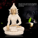 Buddha Statue Artisan Craftsmanship Clear Engraving Strong Frost Resistance Resin Meditating Buddha Statue for Hallway8135
