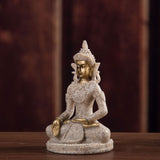 Buddha Statue Artisan Craftsmanship Clear Engraving Strong Frost Resistance Resin Meditating Buddha Statue for Hallway8135 - Extra Image