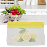 Silicone Bags Environmentally Friendly Leakproof Reusable Food Vegetables Storage Bags for HomeYellow Medium
