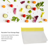 Silicone Bags Environmentally Friendly Leakproof Reusable Food Vegetables Storage Bags for HomeYellow Medium - Extra Image