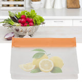 Silicone Bags Environmentally Friendly Leakproof Reusable Food Vegetables Storage Bags for HomeOrange Large - Extra Image