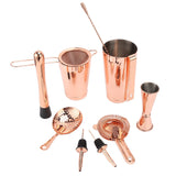 11PCS/Set Cocktail Shaker Set Bartender Kit Cocktail Strainer Stainless Steel Barware for Home PartyRose Gold - Low Angle
