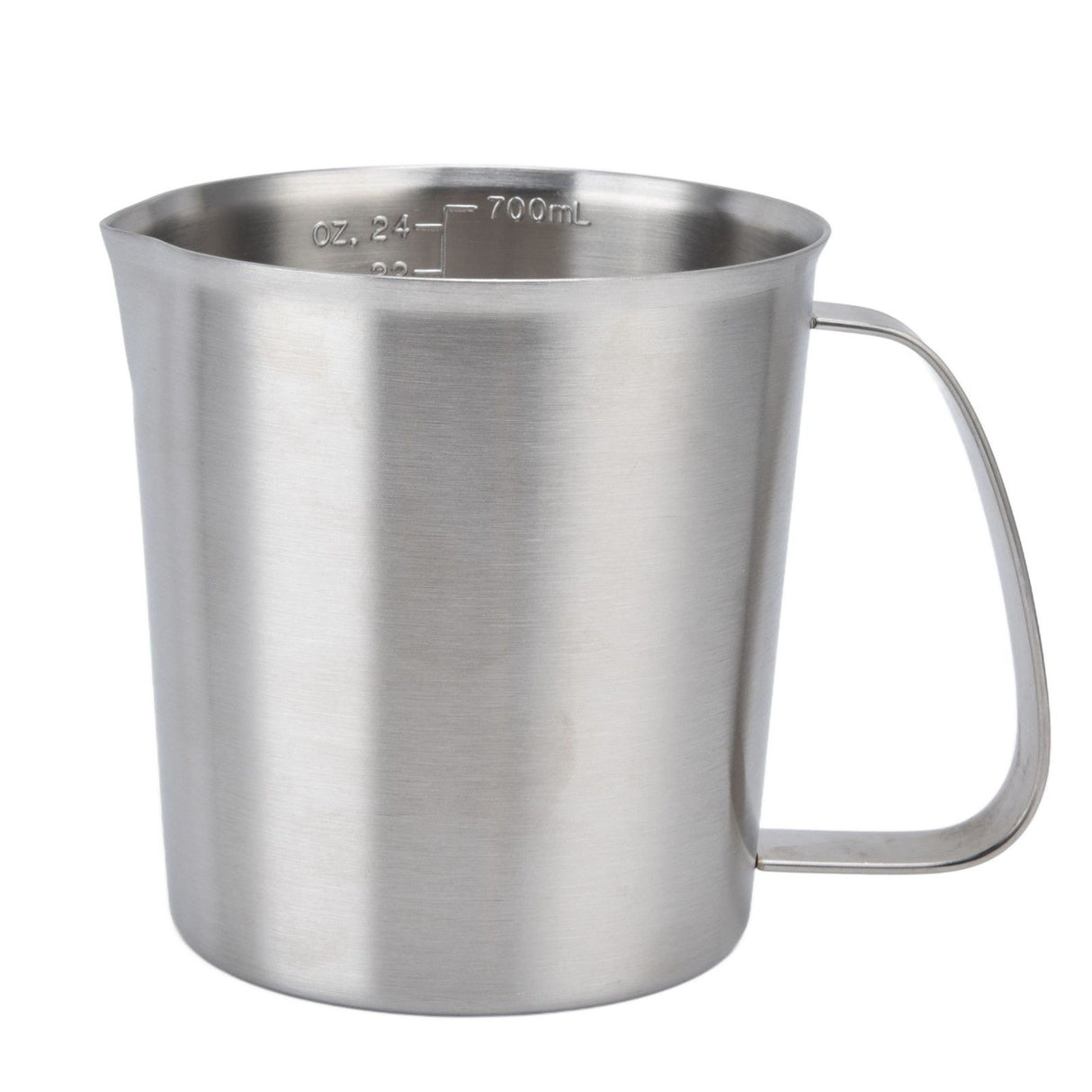 Measuring Cup 304 Stainless Steel CorrosionResistant Coffee Milk Frothing Cup with Scale for Home Coffee Shop(700ML )