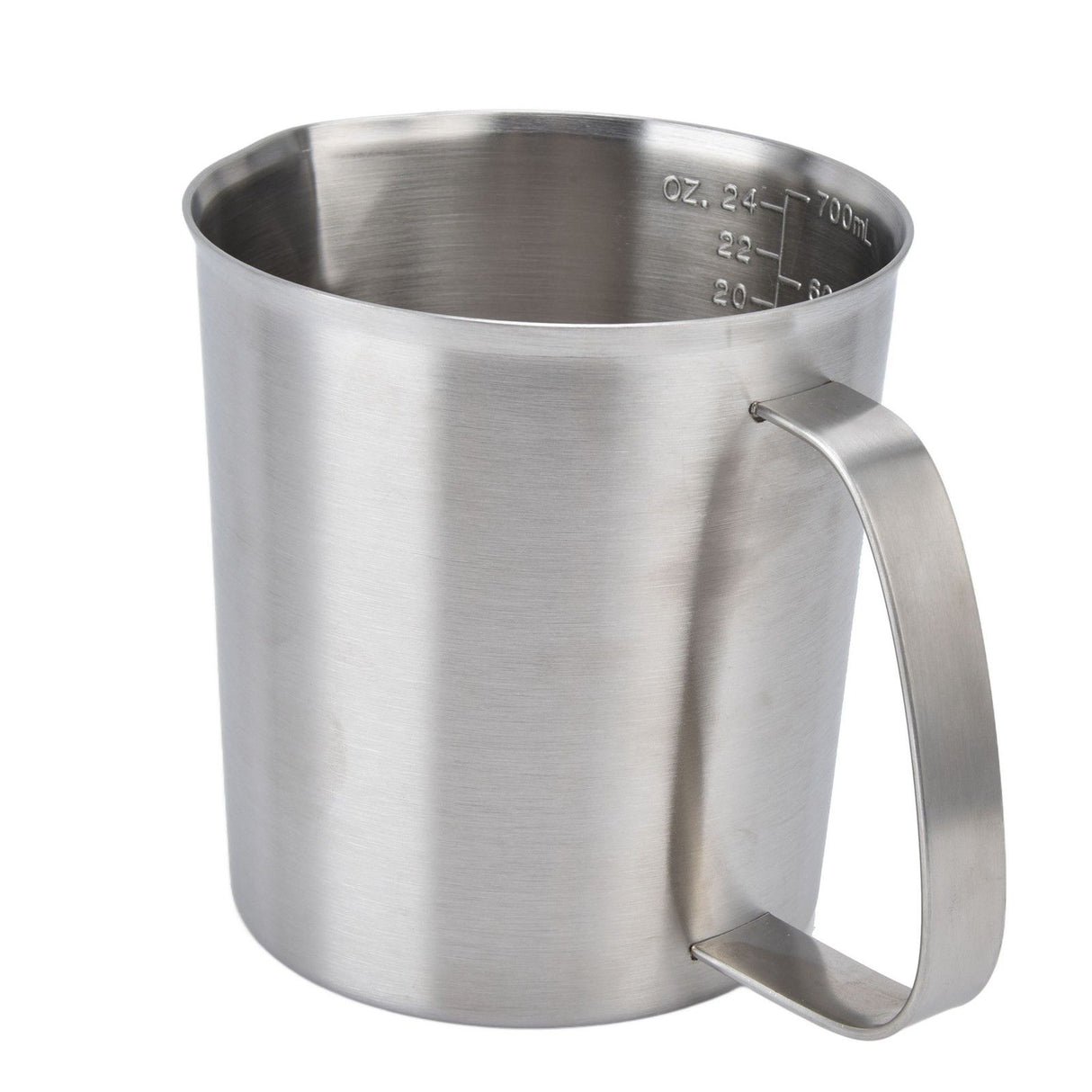 Measuring Cup 304 Stainless Steel CorrosionResistant Coffee Milk Frothing Cup with Scale for Home Coffee Shop(700ML )