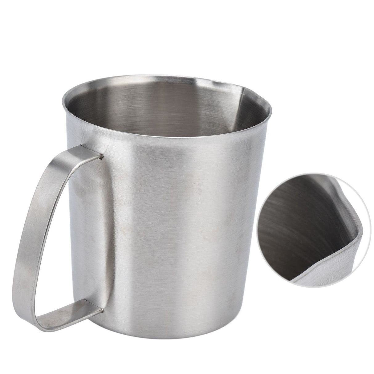 Measuring Cup 304 Stainless Steel CorrosionResistant Coffee Milk Frothing Cup with Scale for Home Coffee Shop(700ML )