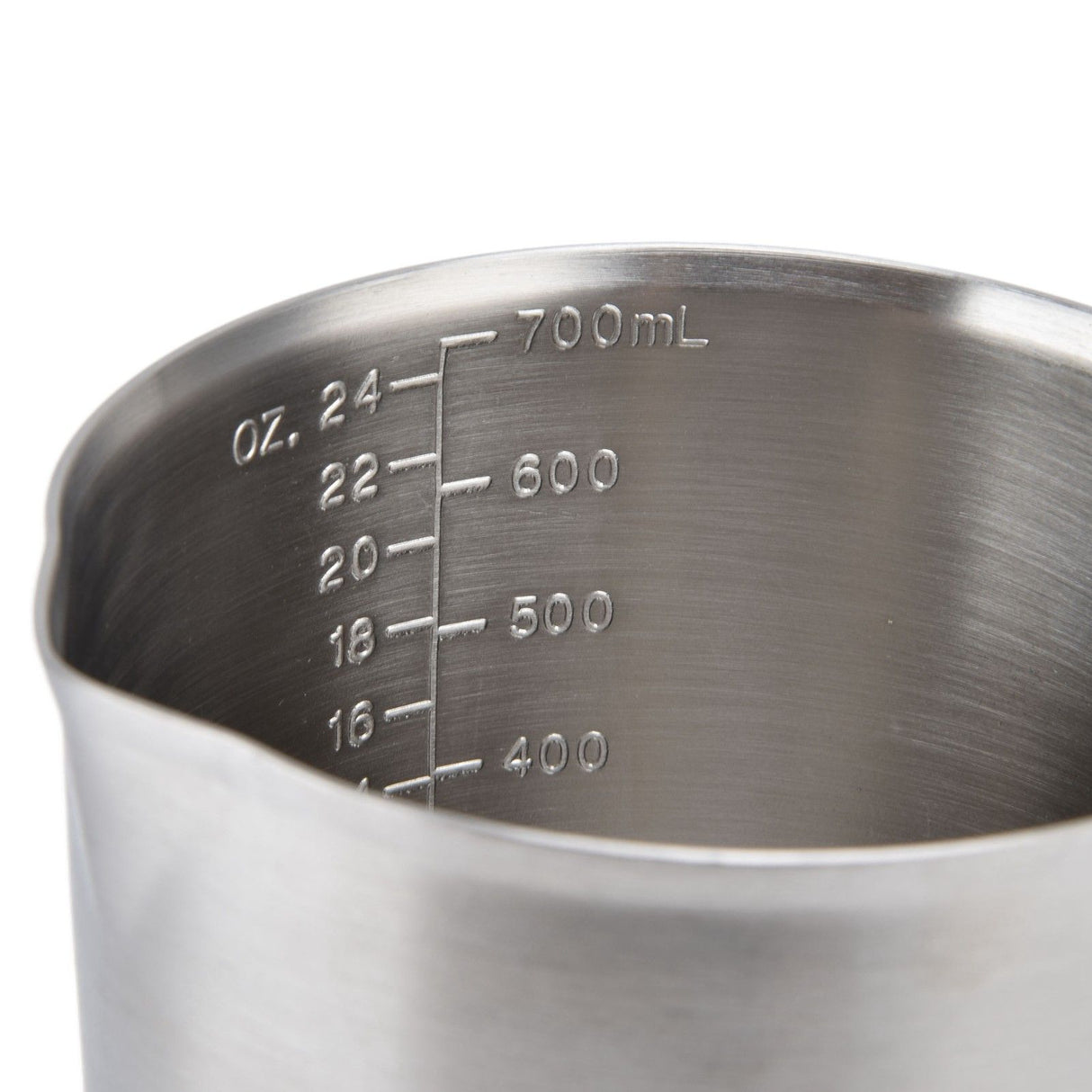 Measuring Cup 304 Stainless Steel CorrosionResistant Coffee Milk Frothing Cup with Scale for Home Coffee Shop(700ML )