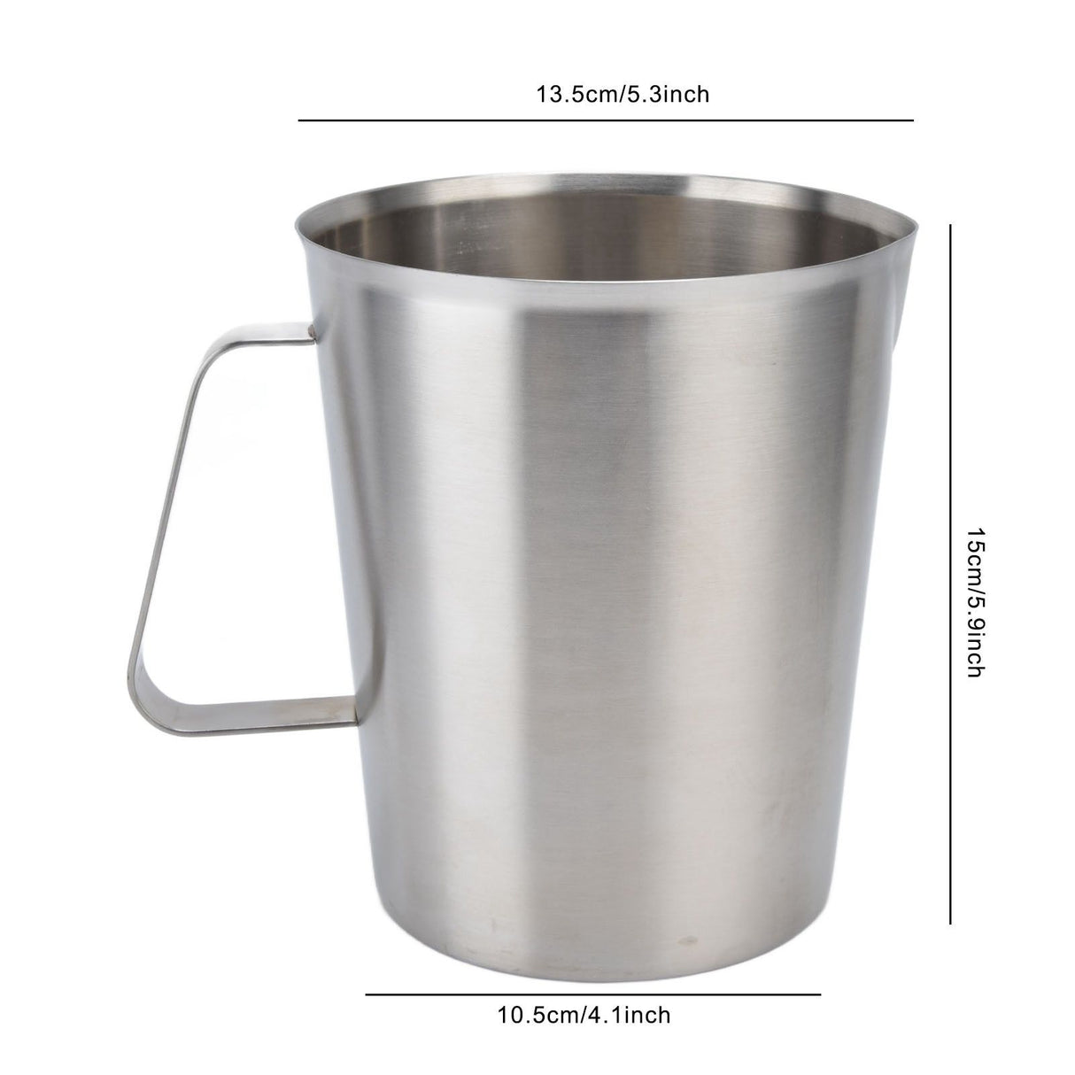Measuring Cup 304 Stainless Steel CorrosionResistant Coffee Milk Frothing Cup with Scale for Home Coffee Shop(1500ML )