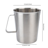 Measuring Cup 304 Stainless Steel CorrosionResistant Coffee Milk Frothing Cup with Scale for Home Coffee Shop(1500ML )