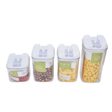 4Pcs/Set Kitchen Storage Box Transparent Multifunctional Sealed Jar for Home Kitchen