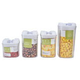 4Pcs/Set Kitchen Storage Box Transparent Multifunctional Sealed Jar for Home Kitchen - Front View