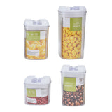 4Pcs/Set Kitchen Storage Box Transparent Multifunctional Sealed Jar for Home Kitchen - 45-Degree Angle
