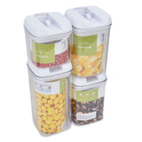 4Pcs/Set Kitchen Storage Box Transparent Multifunctional Sealed Jar for Home Kitchen - Rear View