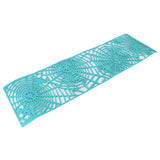 Rectangle Shape Tablecloth Hollow Out Table Runner for Wedding Household DecorationsGreen - Side View