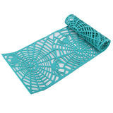 Rectangle Shape Tablecloth Hollow Out Table Runner for Wedding Household DecorationsGreen - Rear View