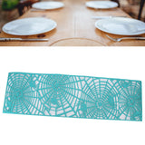 Rectangle Shape Tablecloth Hollow Out Table Runner for Wedding Household DecorationsGreen - Extra Image