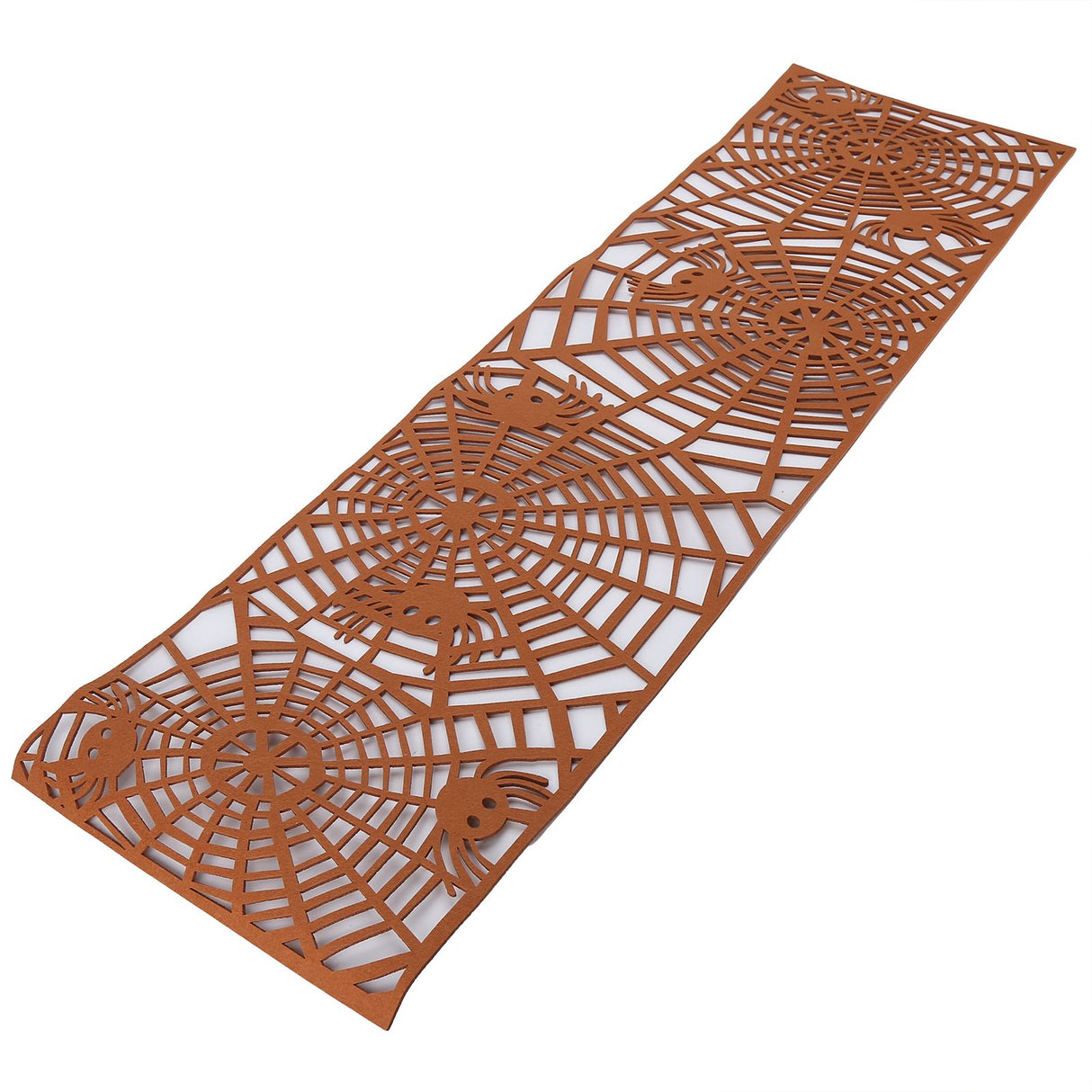 Rectangle Shape Tablecloth Hollow Out Table Runner for Wedding Household DecorationsBrown