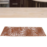 Rectangle Shape Tablecloth Hollow Out Table Runner for Wedding Household DecorationsBrown - Extra Image