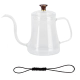 Glass Coffee Pot Swan Neck Thin Mouth Kettle HandMade Coffee Maker Pour Over Kettle(600 ml )