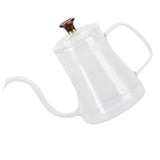 Glass Coffee Pot Swan Neck Thin Mouth Kettle HandMade Coffee Maker Pour Over Kettle(600 ml ) - Top-Down View