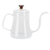 Glass Coffee Pot Swan Neck Thin Mouth Kettle HandMade Coffee Maker Pour Over Kettle(600 ml ) - Rear View
