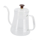 Glass Coffee Pot Swan Neck Thin Mouth Kettle HandMade Coffee Maker Pour Over Kettle(600 ml )