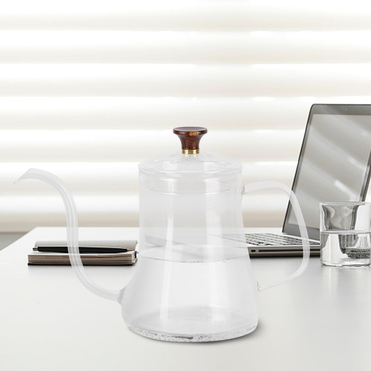 Glass Coffee Pot Swan Neck Thin Mouth Kettle HandMade Coffee Maker Pour Over Kettle(600 ml )