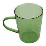 380ml Milk Cup High Borosilicate Glass Thermal Easy to Clean Glass Mug for Kitchens Hotels Coffee ShopsGreen - Front View