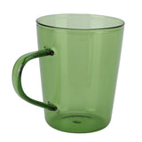 380ml Milk Cup High Borosilicate Glass Thermal Easy to Clean Glass Mug for Kitchens Hotels Coffee ShopsGreen - Side View