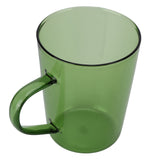 380ml Milk Cup High Borosilicate Glass Thermal Easy to Clean Glass Mug for Kitchens Hotels Coffee ShopsGreen - Top-Down View