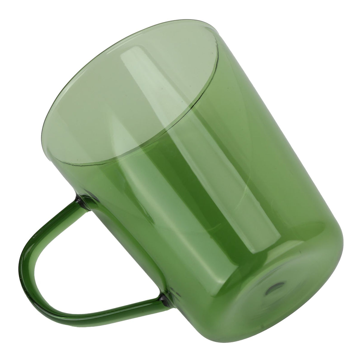 380ml Milk Cup High Borosilicate Glass Thermal Easy to Clean Glass Mug for Kitchens Hotels Coffee ShopsGreen