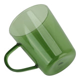 380ml Milk Cup High Borosilicate Glass Thermal Easy to Clean Glass Mug for Kitchens Hotels Coffee ShopsGreen