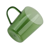 380ml Milk Cup High Borosilicate Glass Thermal Easy to Clean Glass Mug for Kitchens Hotels Coffee ShopsGreen