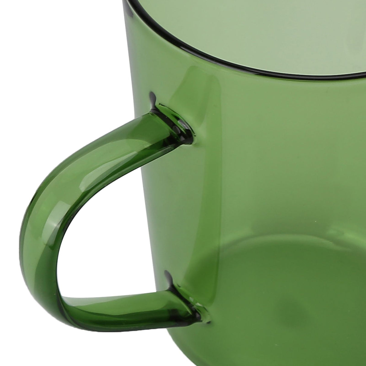 380ml Milk Cup High Borosilicate Glass Thermal Easy to Clean Glass Mug for Kitchens Hotels Coffee ShopsGreen