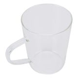 380ml Milk Cup High Borosilicate Glass Thermal Easy to Clean Glass Mug for Kitchens Hotels Coffee ShopsTransparent - Top-Down View