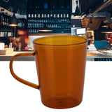 380ml Milk Cup High Borosilicate Glass Thermal Easy to Clean Glass Mug for Kitchens Hotels Coffee ShopsBrown